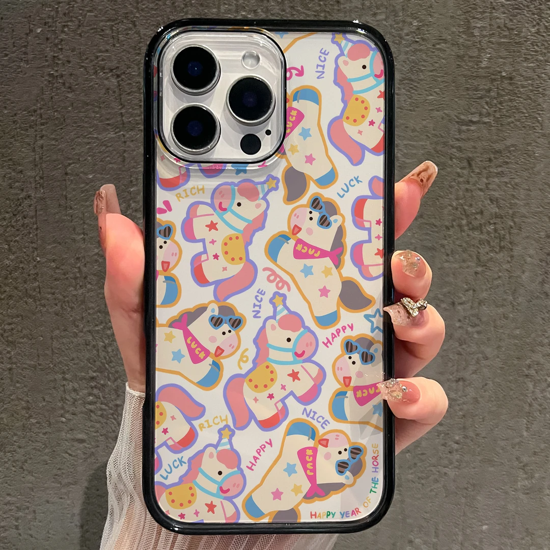 【AI键保护】墨镜小马适用苹果17pro手机壳iphone17新款16卡通15ins