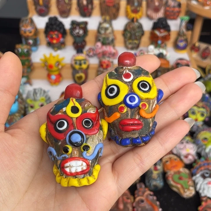 琉璃饰品面具娃1只不退不换