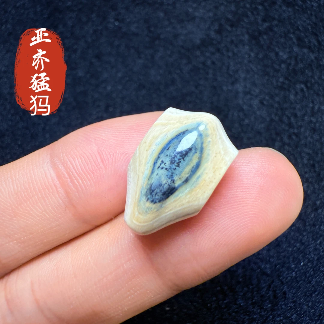 Y40猛犸象牙冰料蓝皮蓝眼睛鲨鱼背三通11*11.2*18