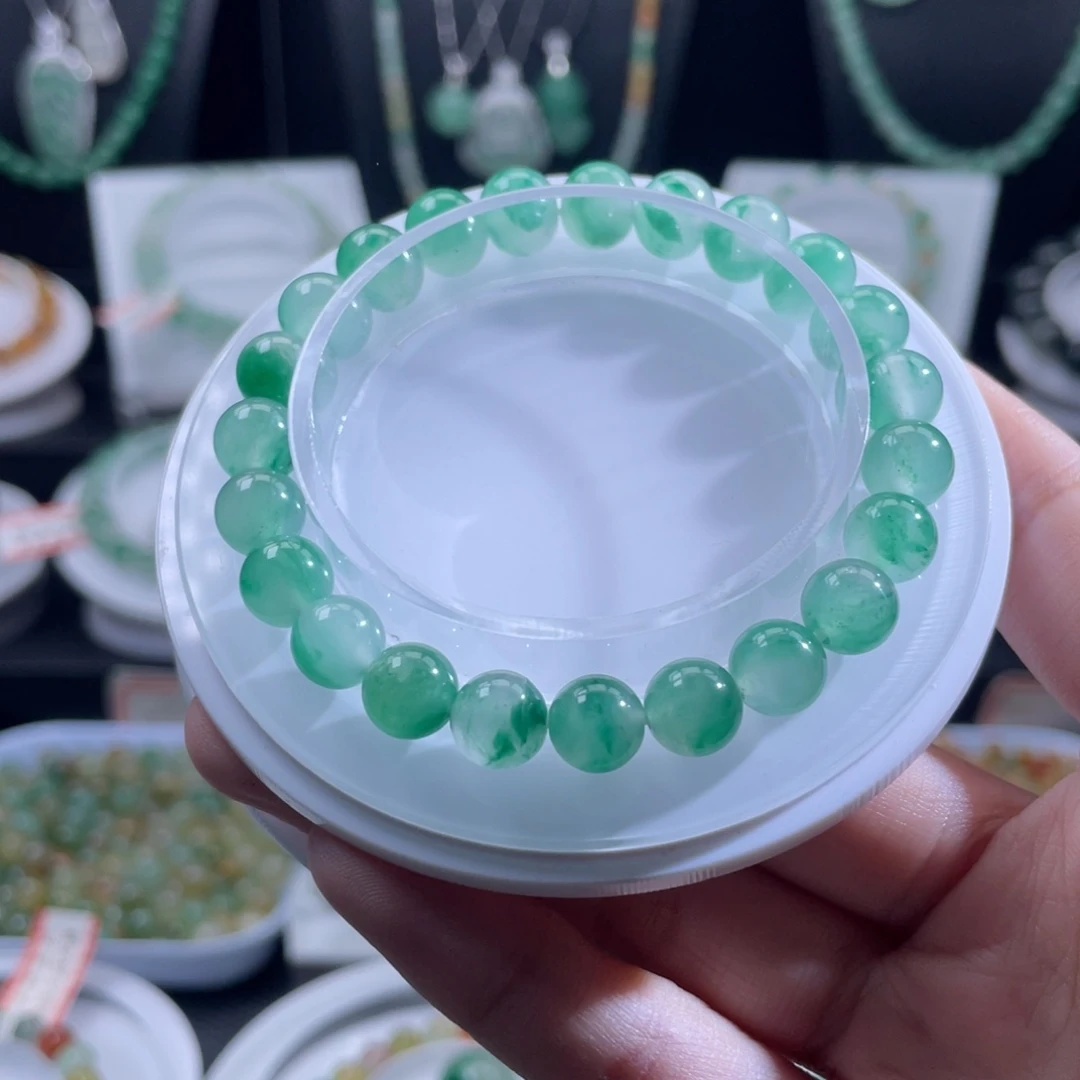 石英质玉（非洲翠）未镶嵌手串