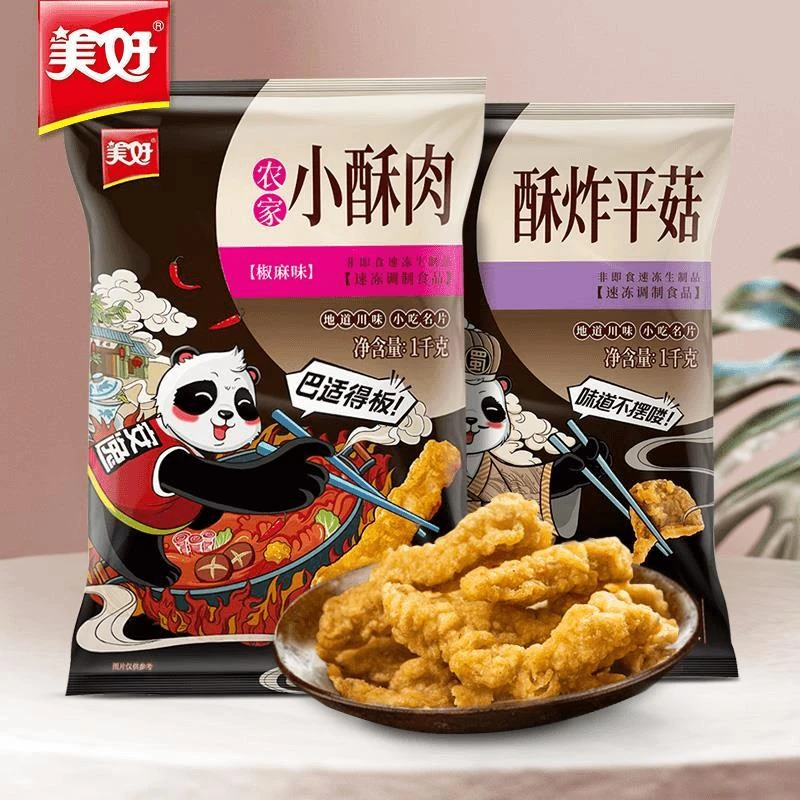 美好农家小酥肉酥炸平菇鸡肉酥肉速食菜*袋
