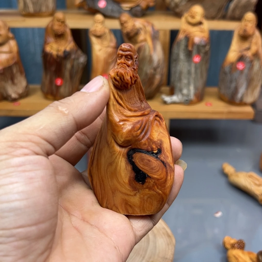 周***木崖柏木摆件手把件