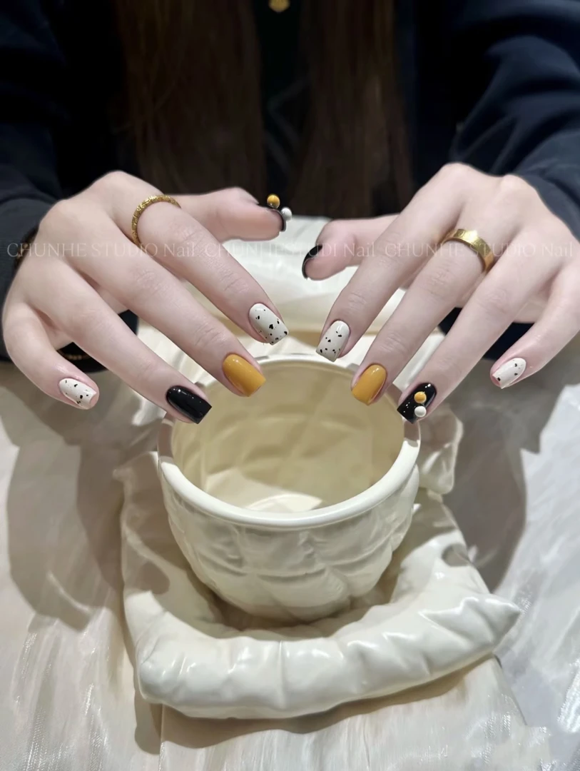 短款美甲甜酷猫眼穿戴辣妹显白高级纯手工指甲ins可拆卸贴片