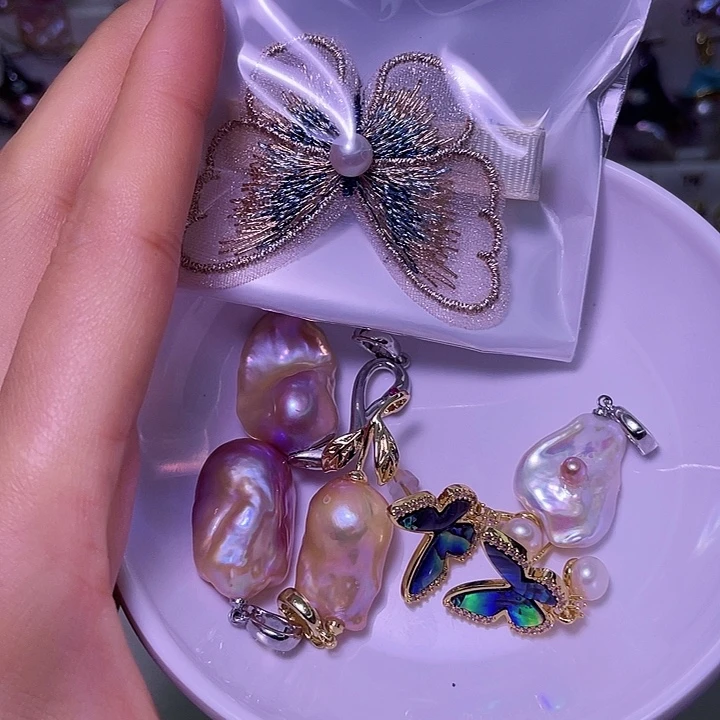 颈饰合金淡水珍珠34