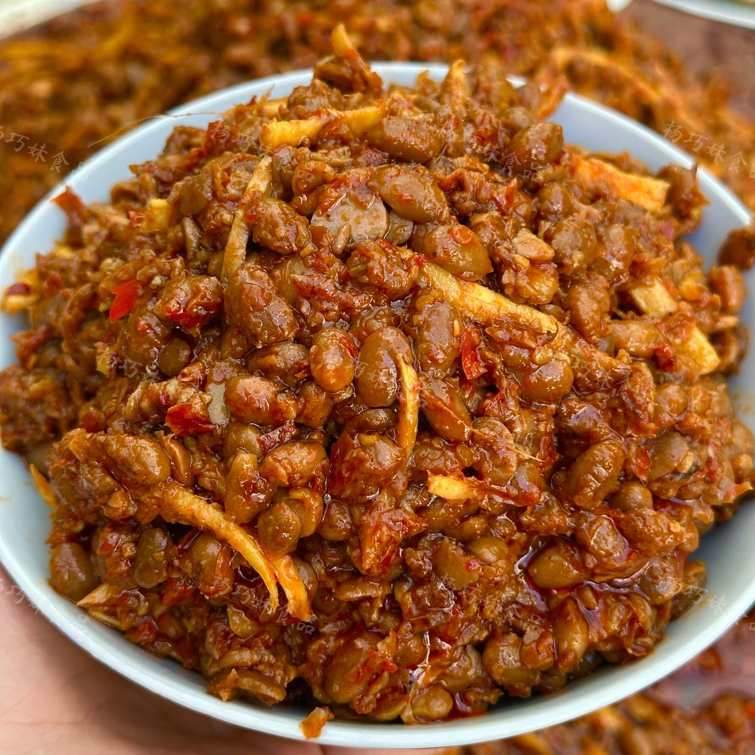 杨巧妹客家姜丝霉豆子赣南特色美食霉豆子辣椒酱下饭菜微臭