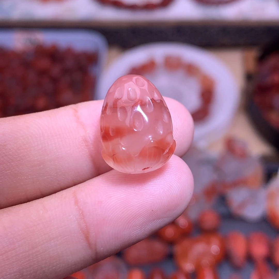 南红玛瑙合金珠宝半成品657
