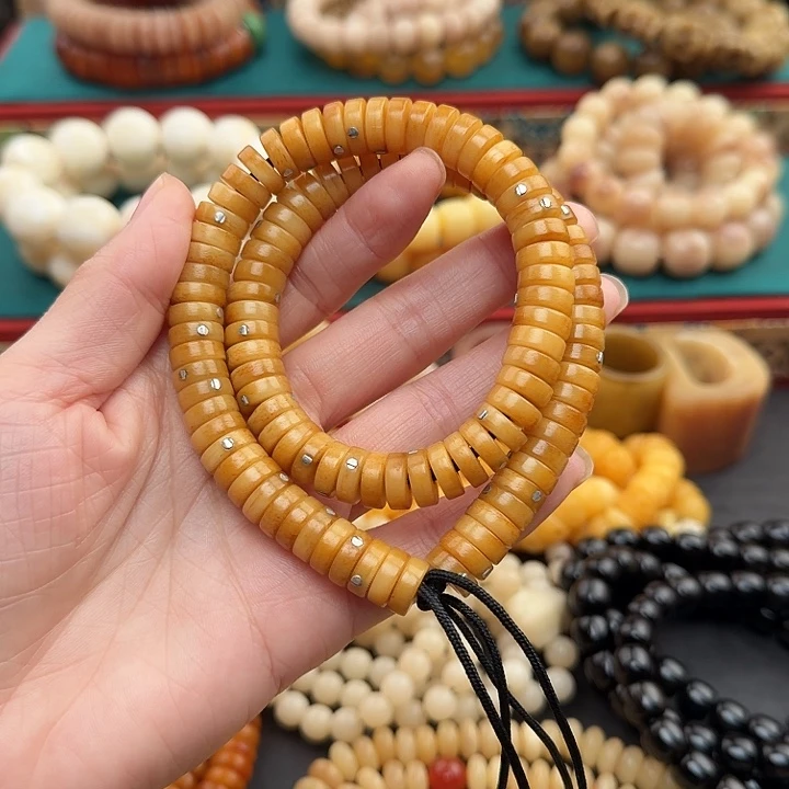 牛骨手串/手链10尺寸片珠108颗