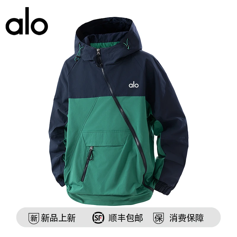 【官方奥特莱斯】品牌折扣 美式休闲户外运动斜开拉链夹克情侣外套