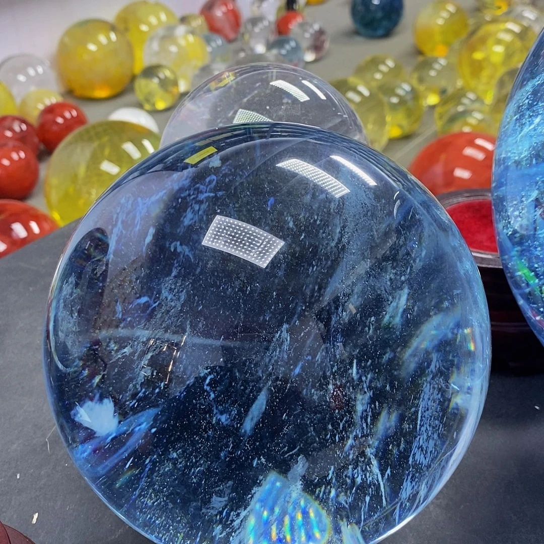 悦***者石材15.5厘米蓝水摆件