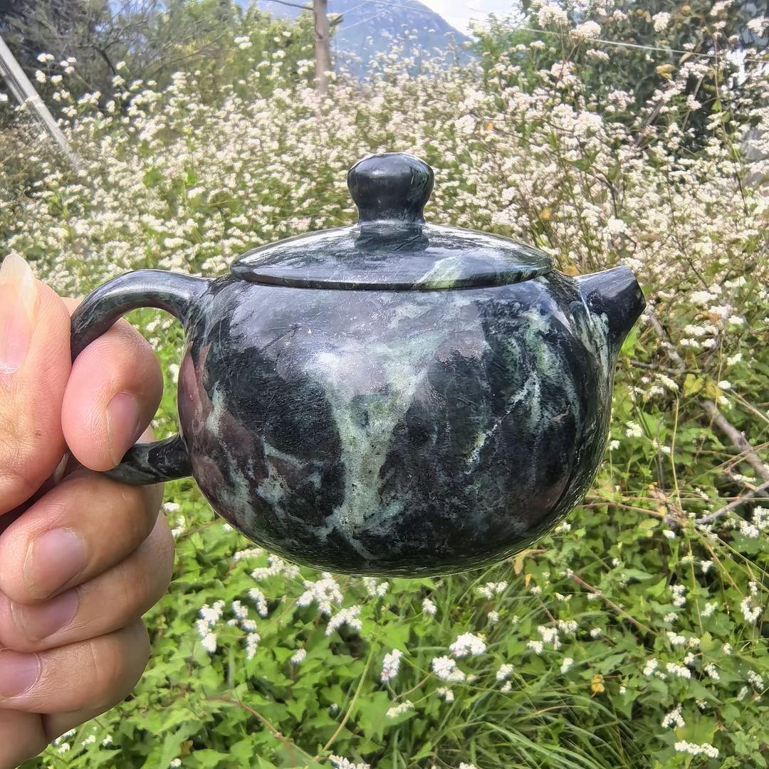 黑包公藏玉西施壶天然药王石强磁壶茶具