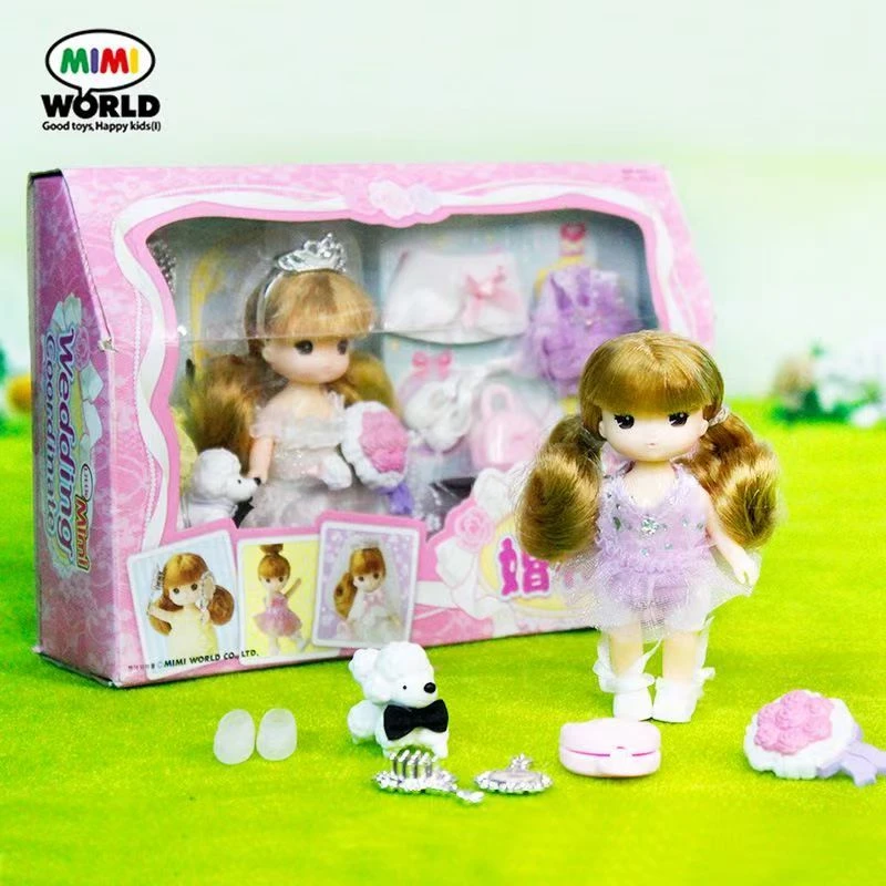 mimiworld迷你玫美婚礼服梦幻公主洋娃娃装扮女孩过家家玩具礼物