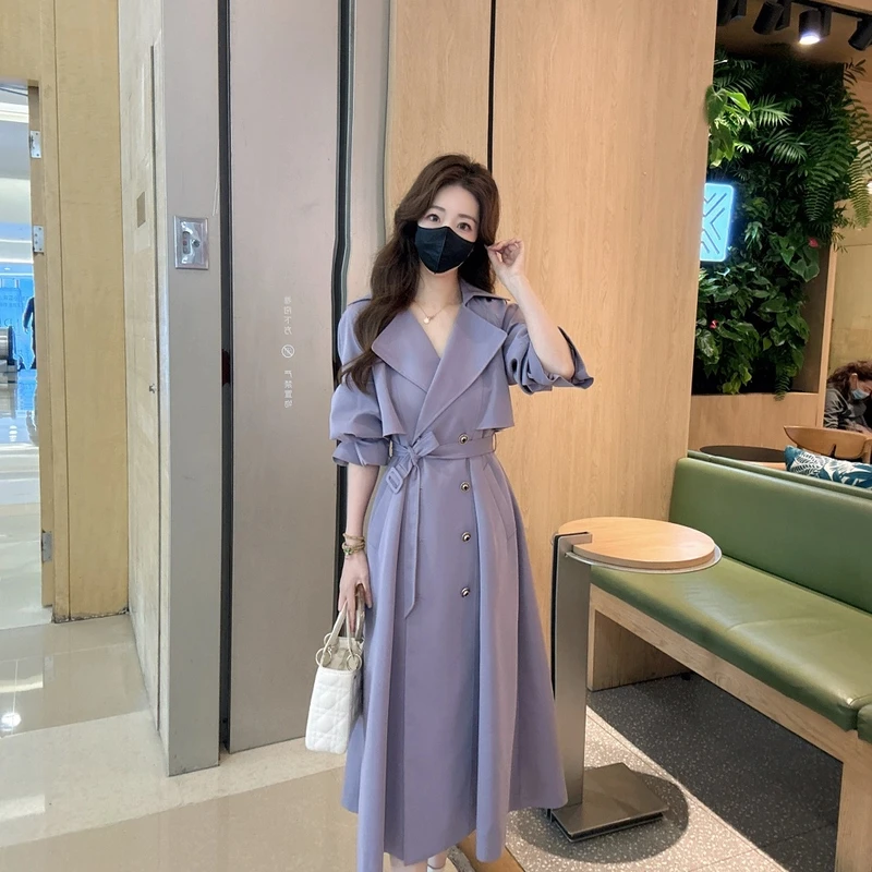 英伦风大衣外套女中长款高级感气质休闲宽松风衣春秋显瘦长袖百搭