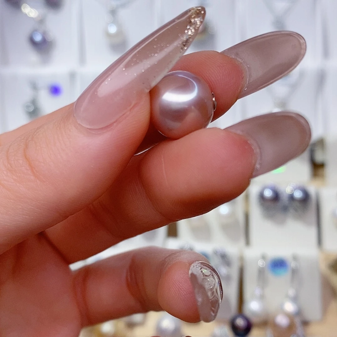 淡水珍珠吊坠(赠链)银S925镶嵌