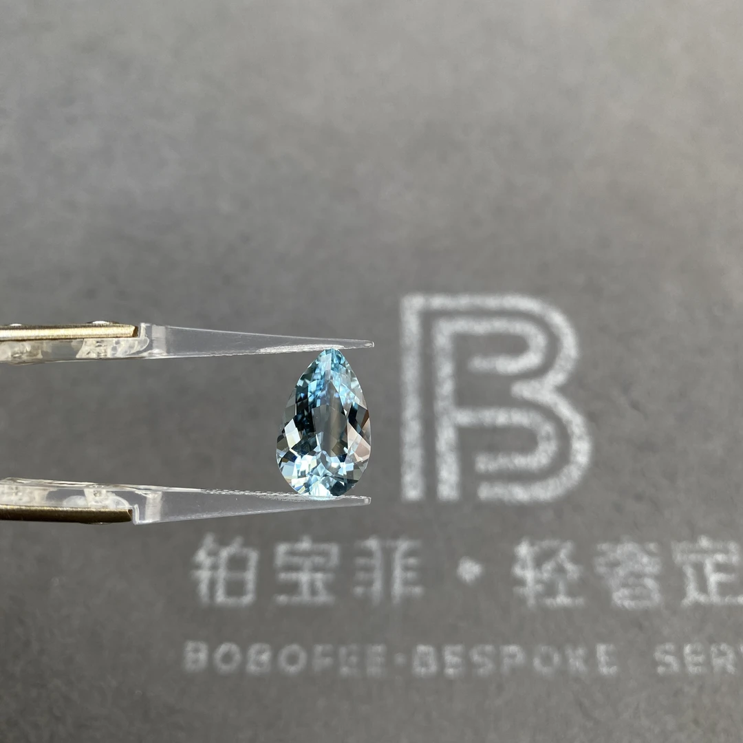 天然圣玛海蓝宝吉尔德 精切全净玻璃体 彩色宝石 5.02ct支持定制