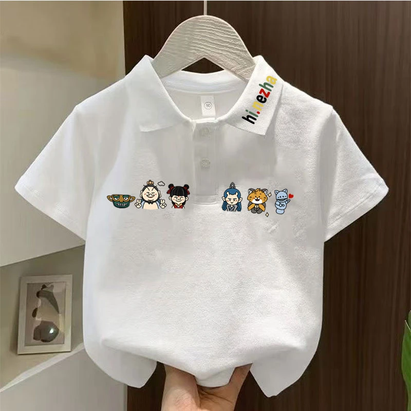 2025新款儿童POLO衫翻领衬衫上衣夏装短袖t恤半袖中小童打底童装