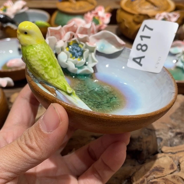 手工制作陶瓷茶具茶杯青蛙