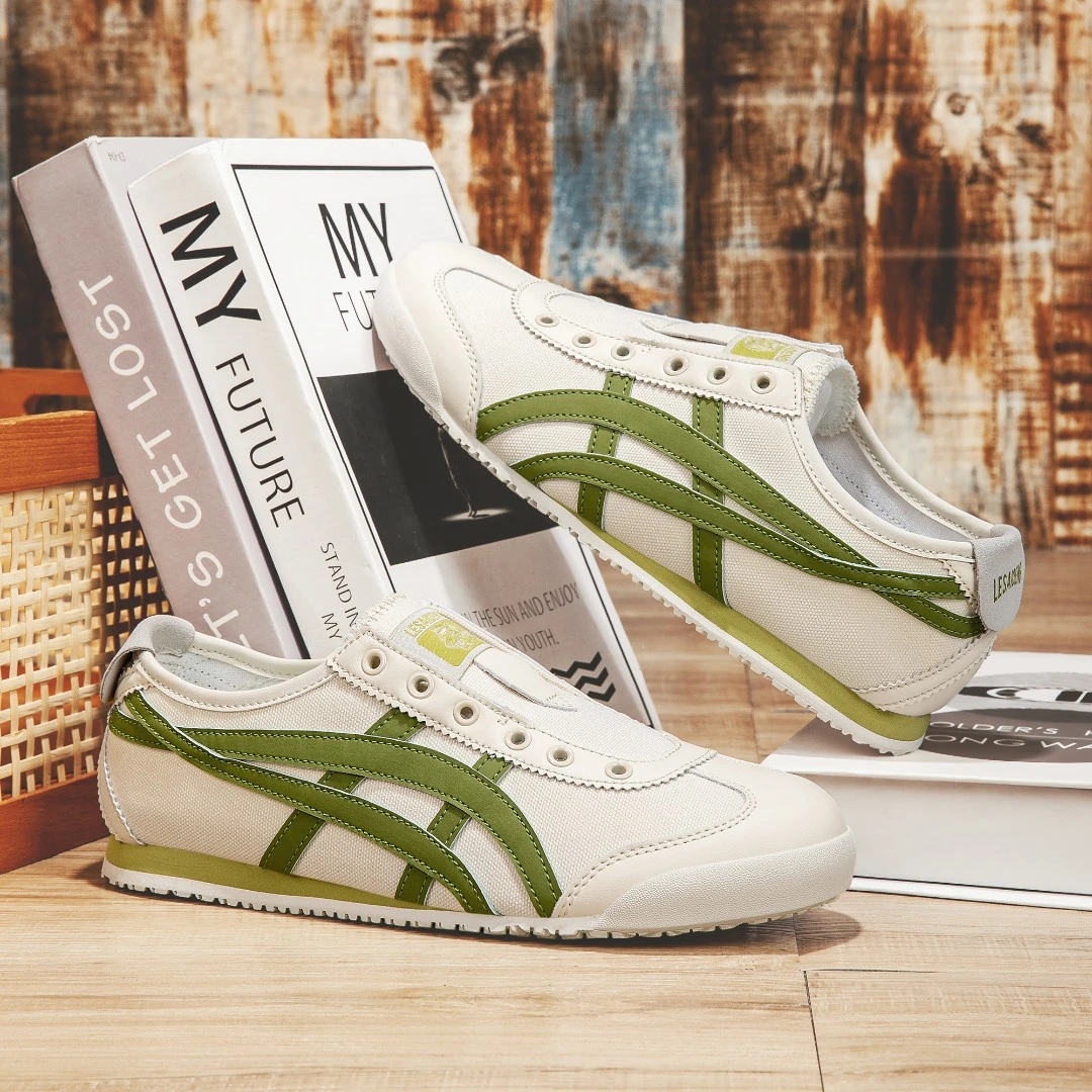 25阿甘鞋休闲薄款透气一脚蹬阿甘鞋运动帆布鞋皮情侣鞋百搭小白鞋