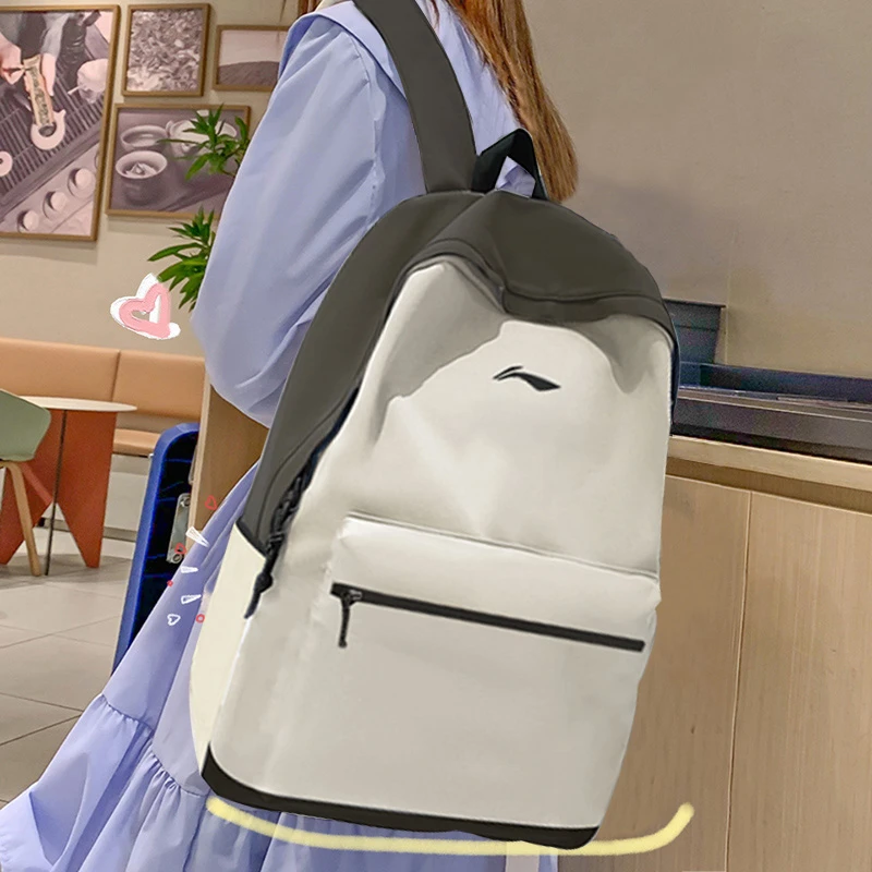 028【CS】李宁双肩包男学生书包大容量电脑包时尚运动旅游背包