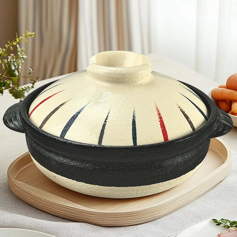 UMIZILI春日耐热防裂陶瓷砂锅煲仔焖煲炖鸡焖煮明火加厚沙锅土锅