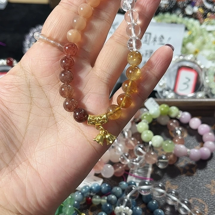 水晶合金手链秋天落叶