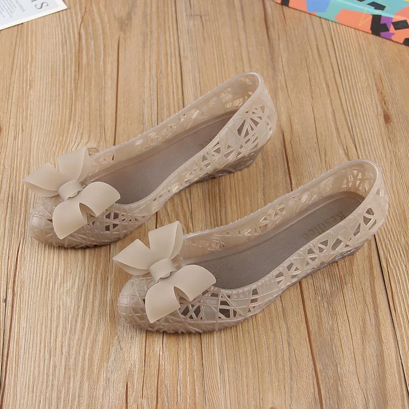 专柜品牌果冻鞋女2025夏季新款镂空透气坡跟防水雨鞋时尚软底塑料