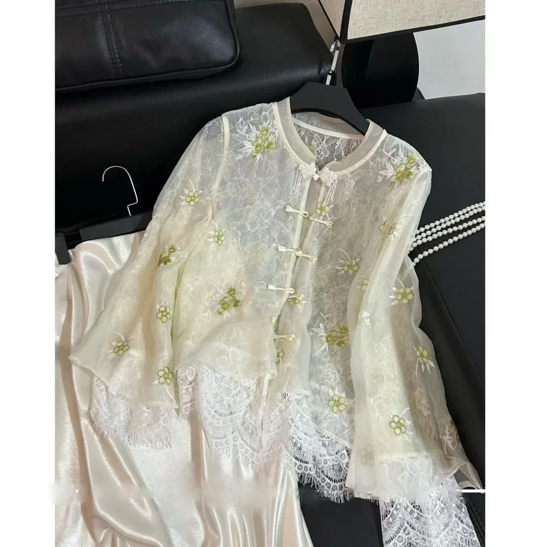 （欣欣）（初夏）新中式国风蕾丝夏款外套