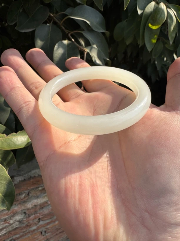 天然和田玉手镯 高货版59圈口