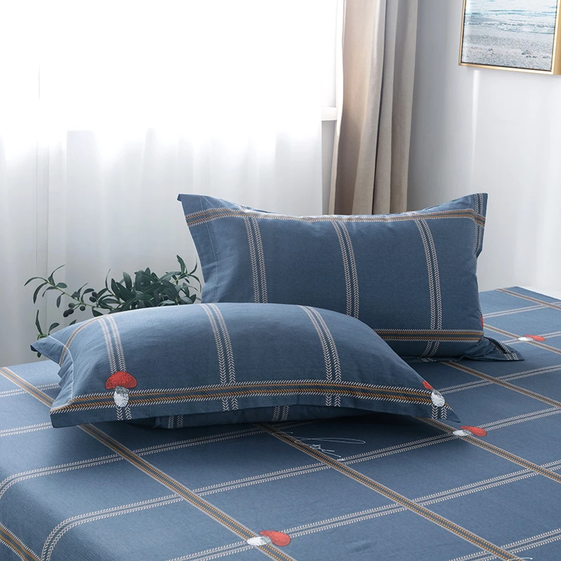 全棉成人枕套家用简约防滑加厚磨毛学生宿舍棉枕套枕四季通用儿童