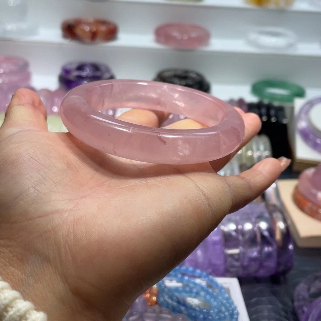 水晶手镯59圈口25号未镶嵌