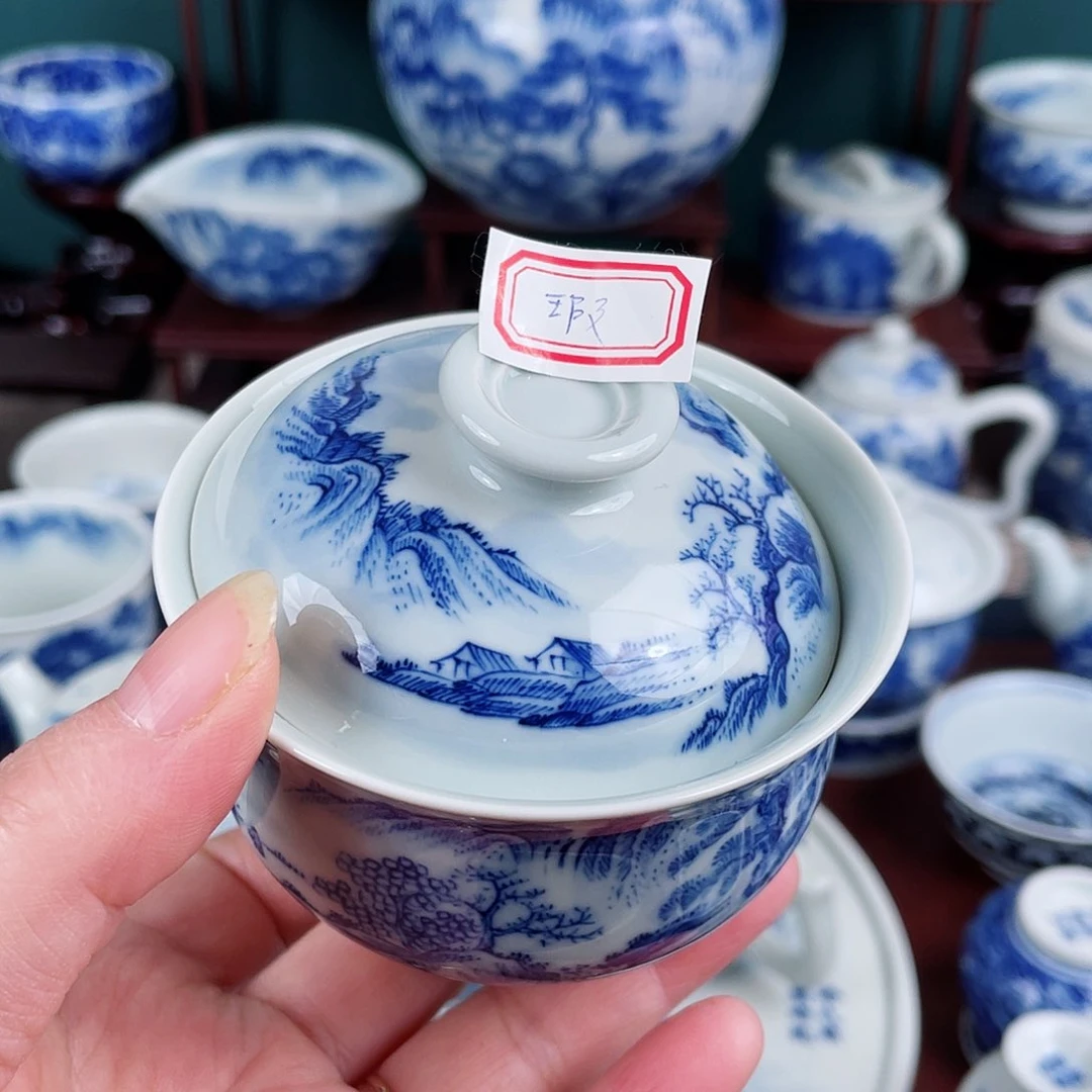 手工手绘青花、青花