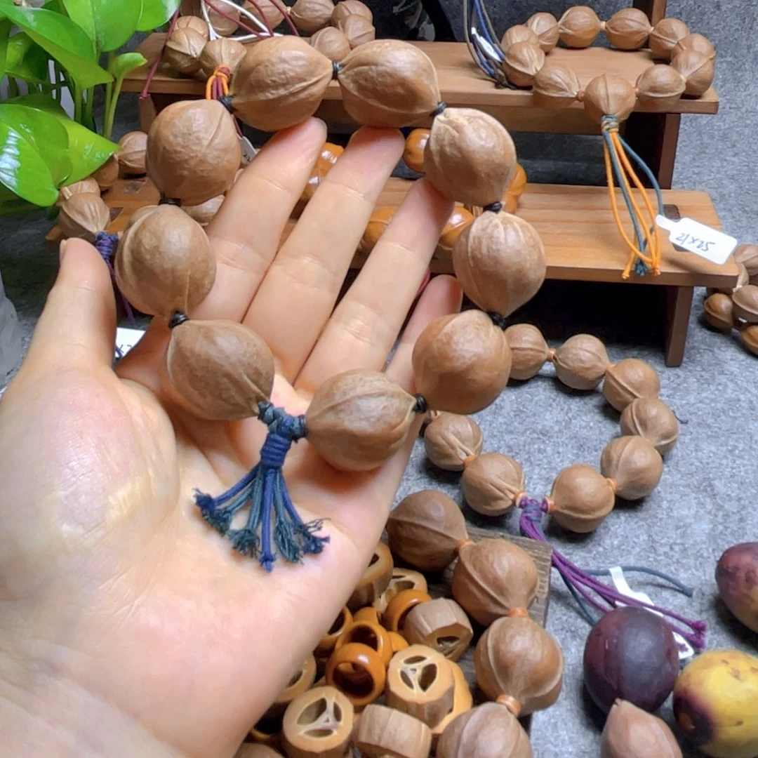 明***龙橄榄核手串梅林铁核2428