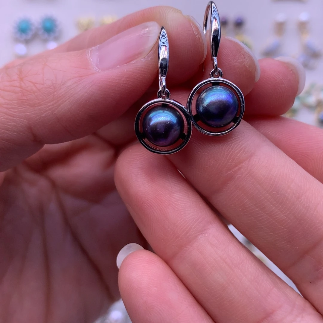 淡水珍珠耳饰合金