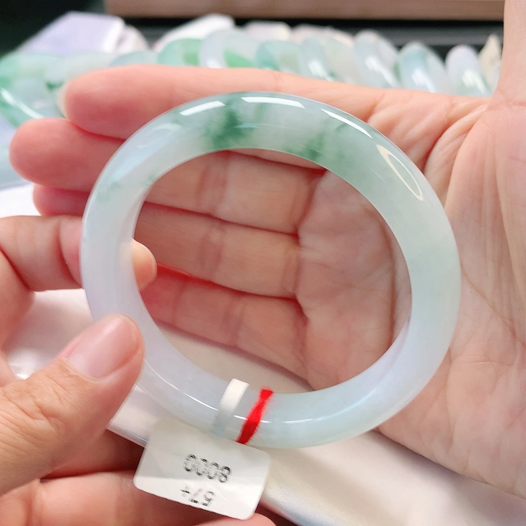 翡翠未镶嵌手镯57正