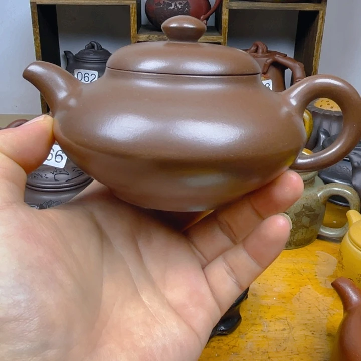 茶壶紫砂紫砂壶革紫泥合欢230cc