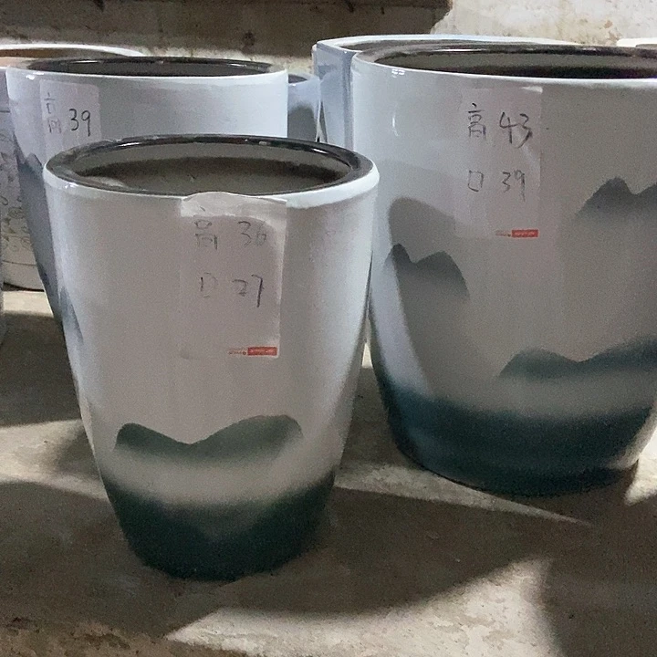 高温烧制渐变山水一套