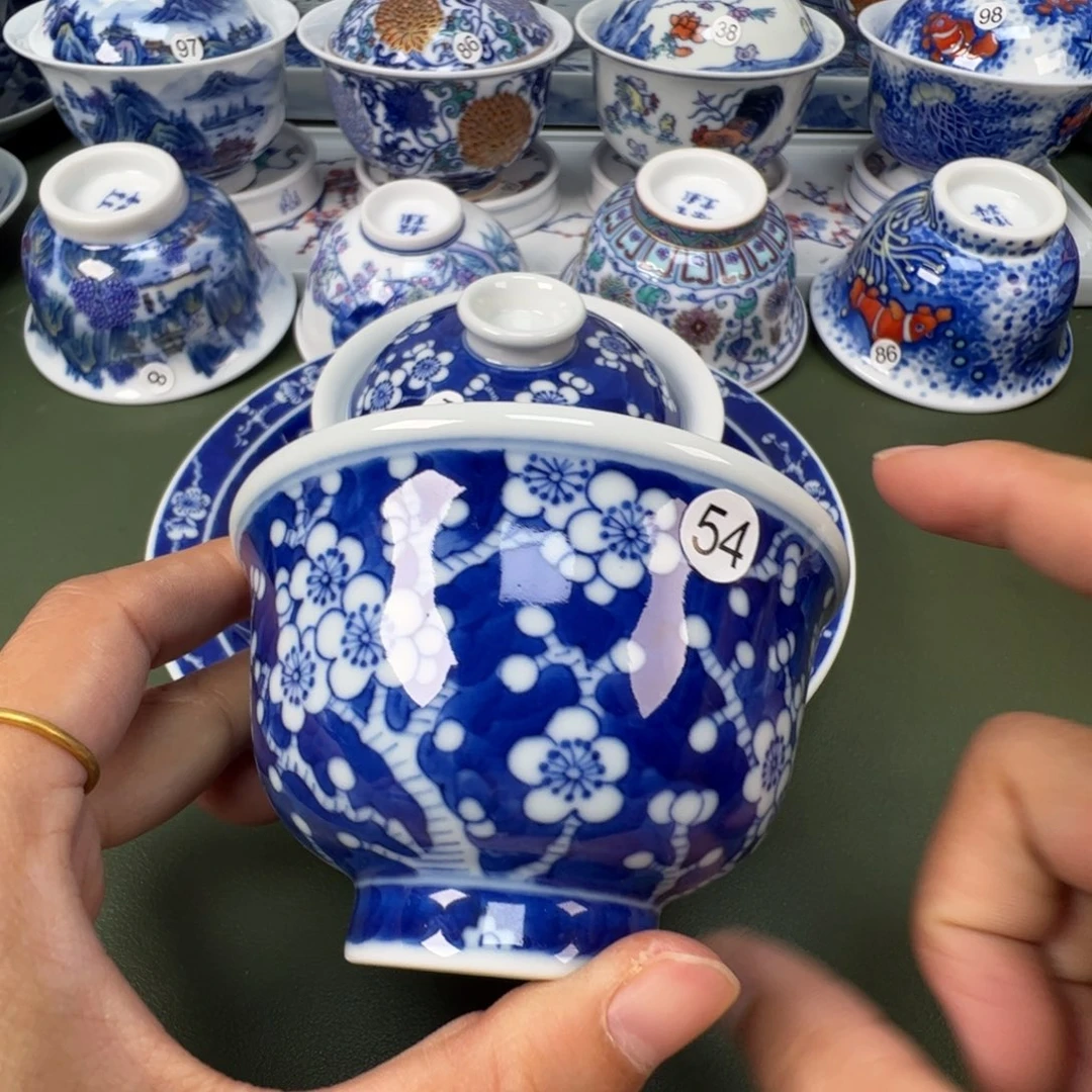 陶瓷景德镇纯手工纯手绘茶具木木54