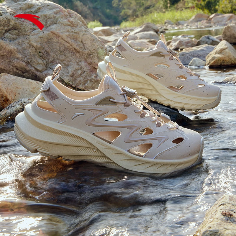 安踏探野运动系列休闲网面女防滑舒适耐磨徒步轻溯溪鞋922428502