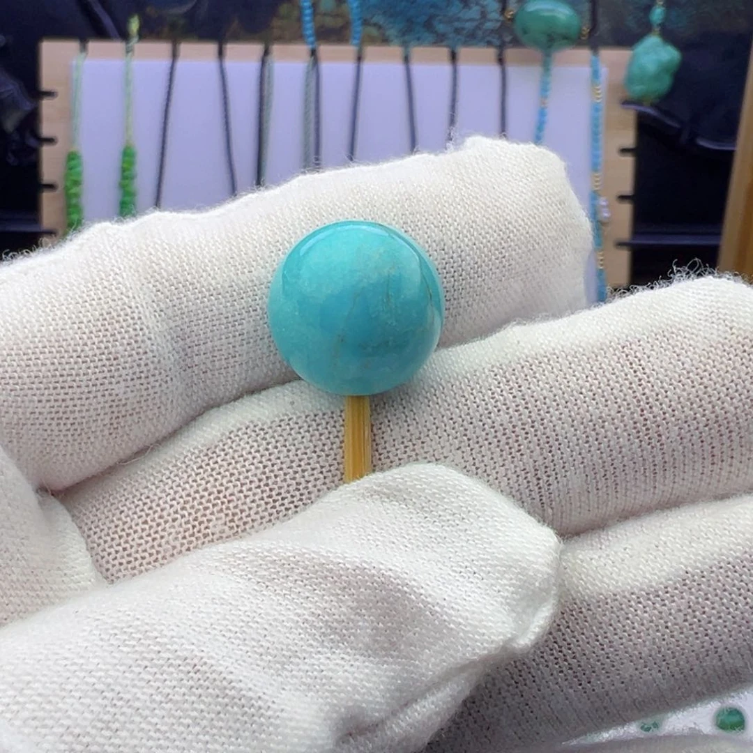 绿松石圆珠14..1mm兰