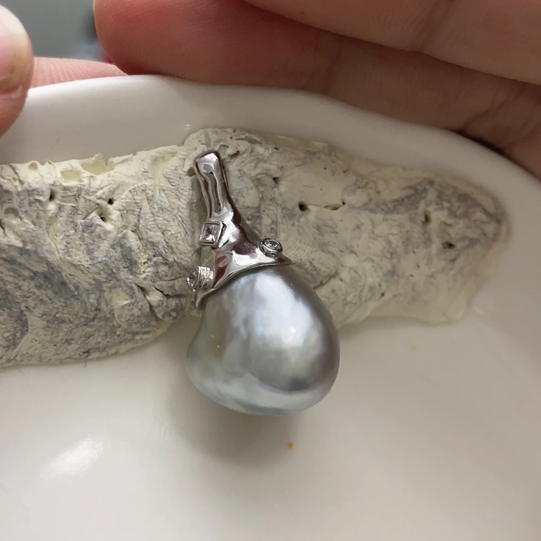 颈饰海水珍珠银S925镶嵌