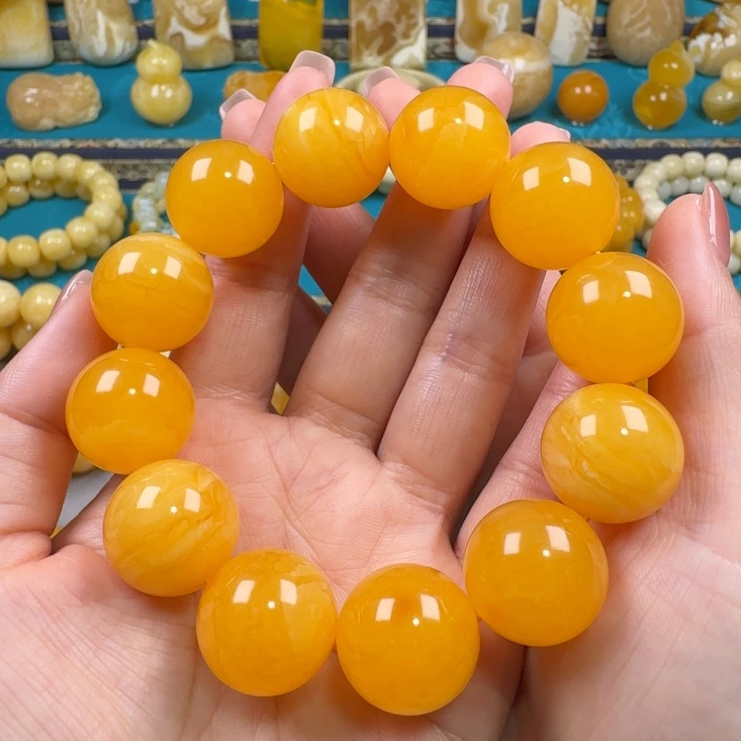 琥珀未镶嵌手链同料