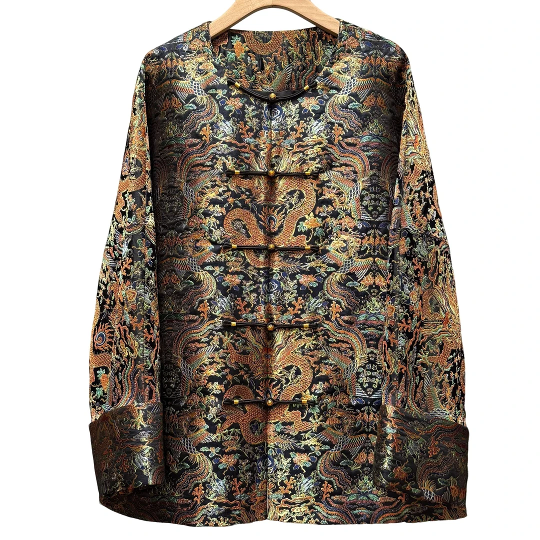 【高定】九龙壁 -- 非遗手工云锦定制外套！订制联系客服版师手作