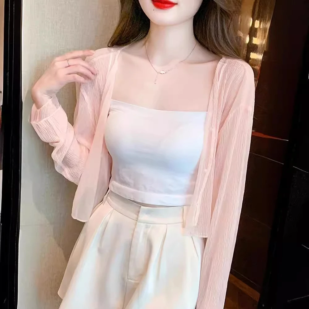 防晒长袖开衫女装2025新款披肩夏季配裙子空调衫宽松遮肉罩衫外套