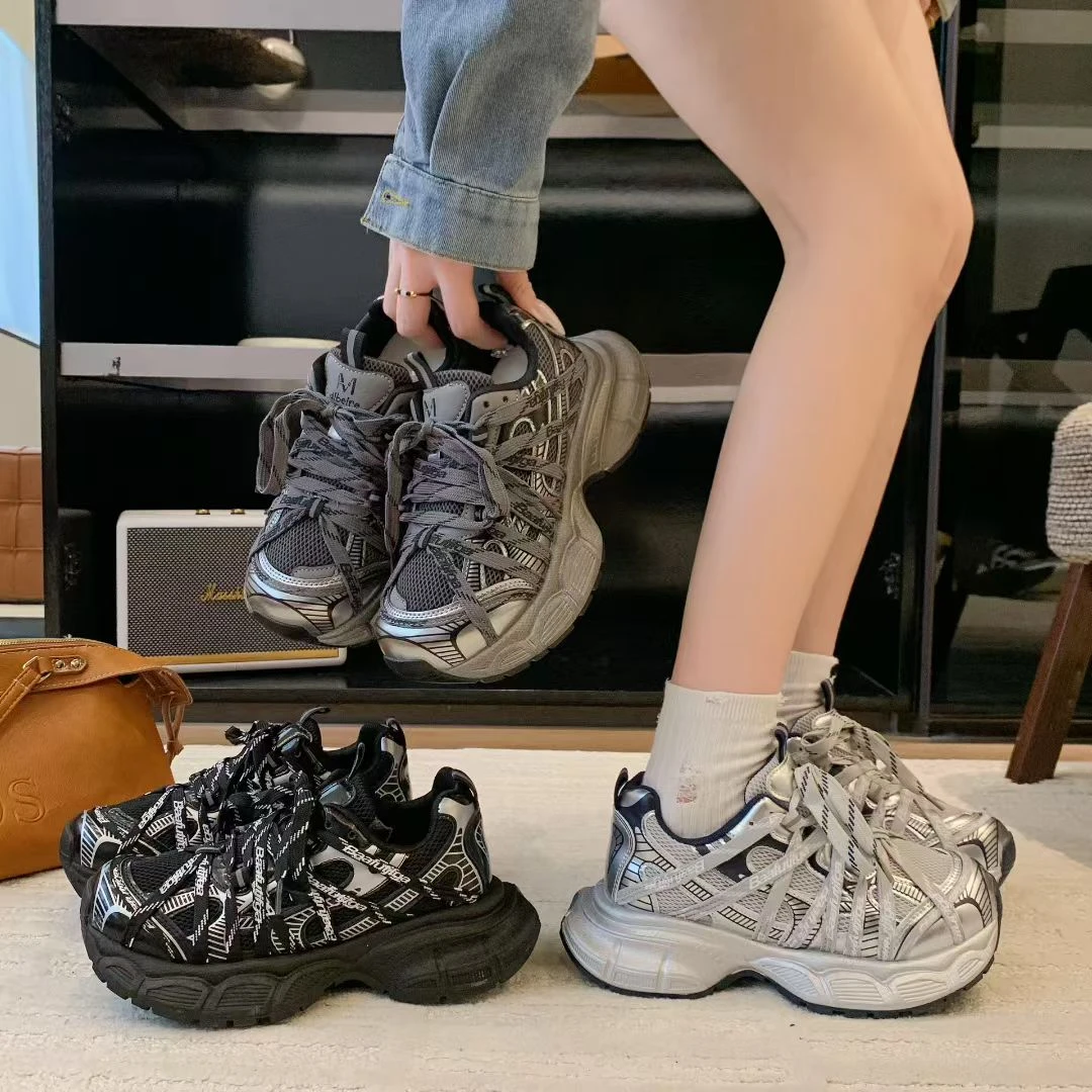 886新款女鞋时尚休闲百搭潮流蜘蛛鞋秋款