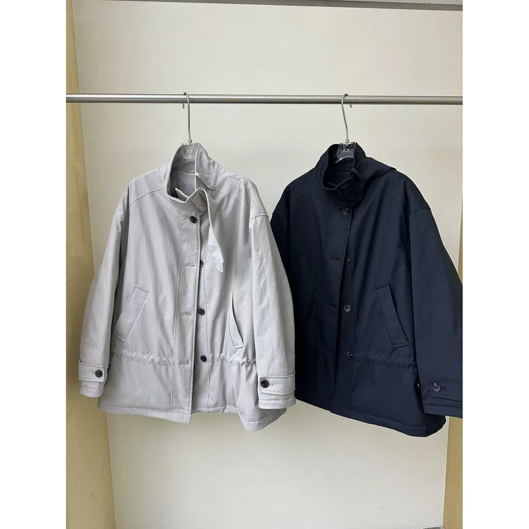 羽WB1941   韩系2025冬季上新简约立领宽松保暖羽绒服