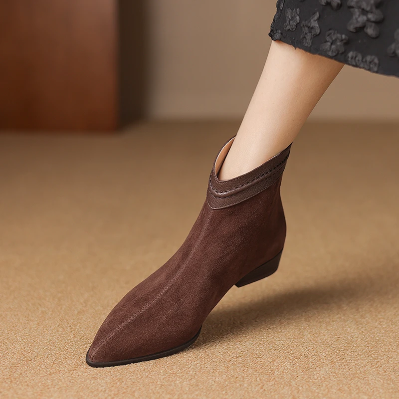 3CM，头层羊皮秋冬加绒马丁靴百搭真皮短靴秋冬穿搭女真皮加绒厚底