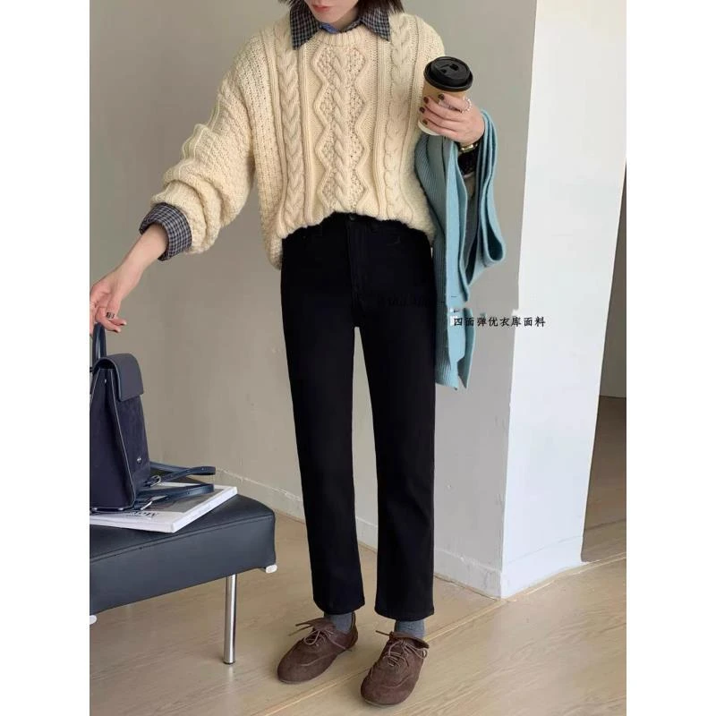 （加绒）一条过冬！做到又暖又显瘦的裤型！配大衣超绝~显瘦腿精裤！77