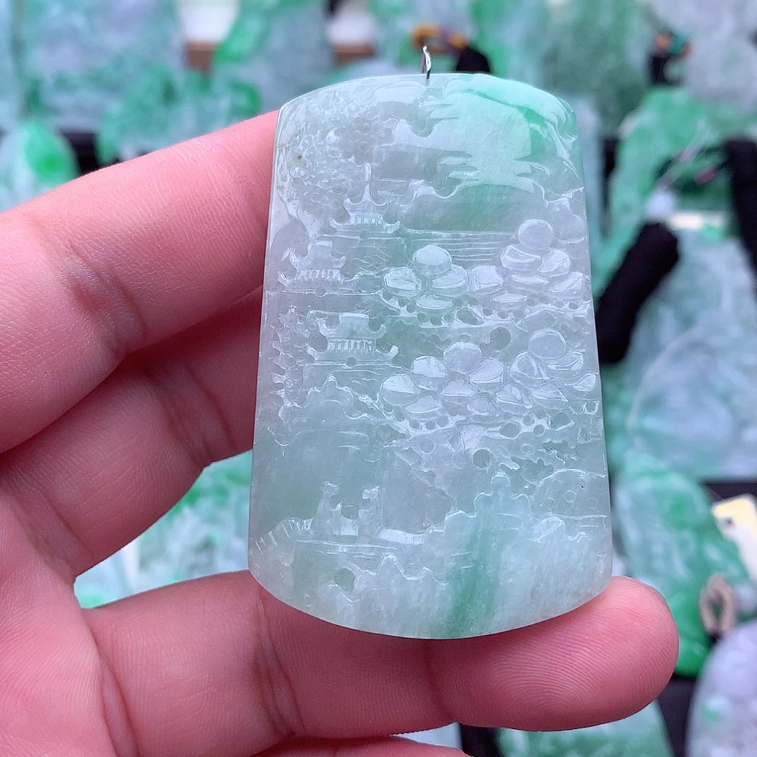 翡翠未镶嵌吊坠(不含链)