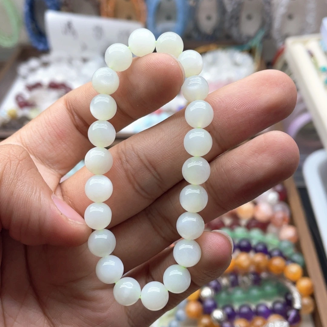 未镶嵌手链烟晶8,4咪绿月光