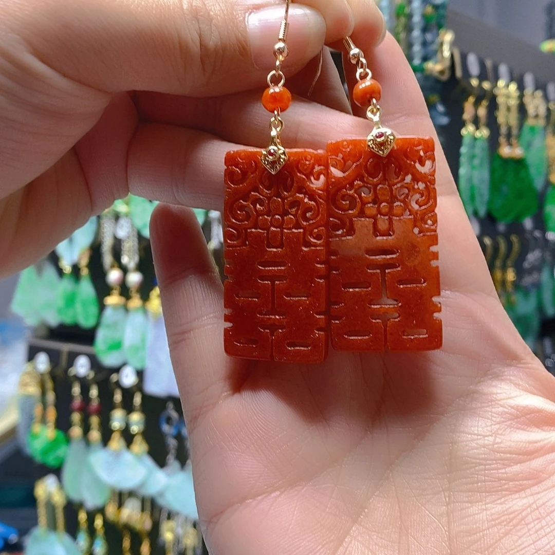 未镶嵌翡翠耳饰翡翠