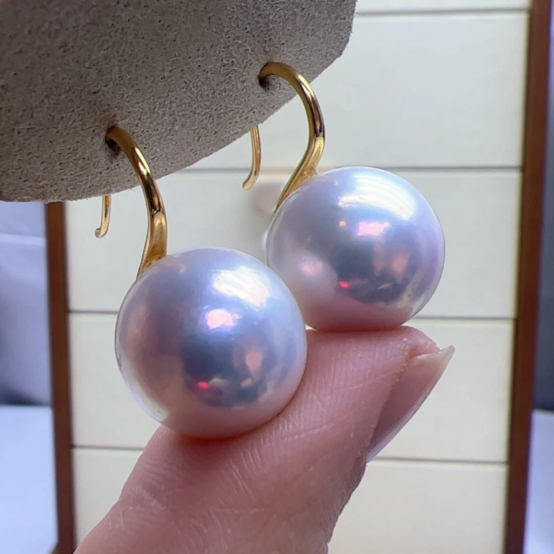 淡水珍珠耳饰银S925镶嵌